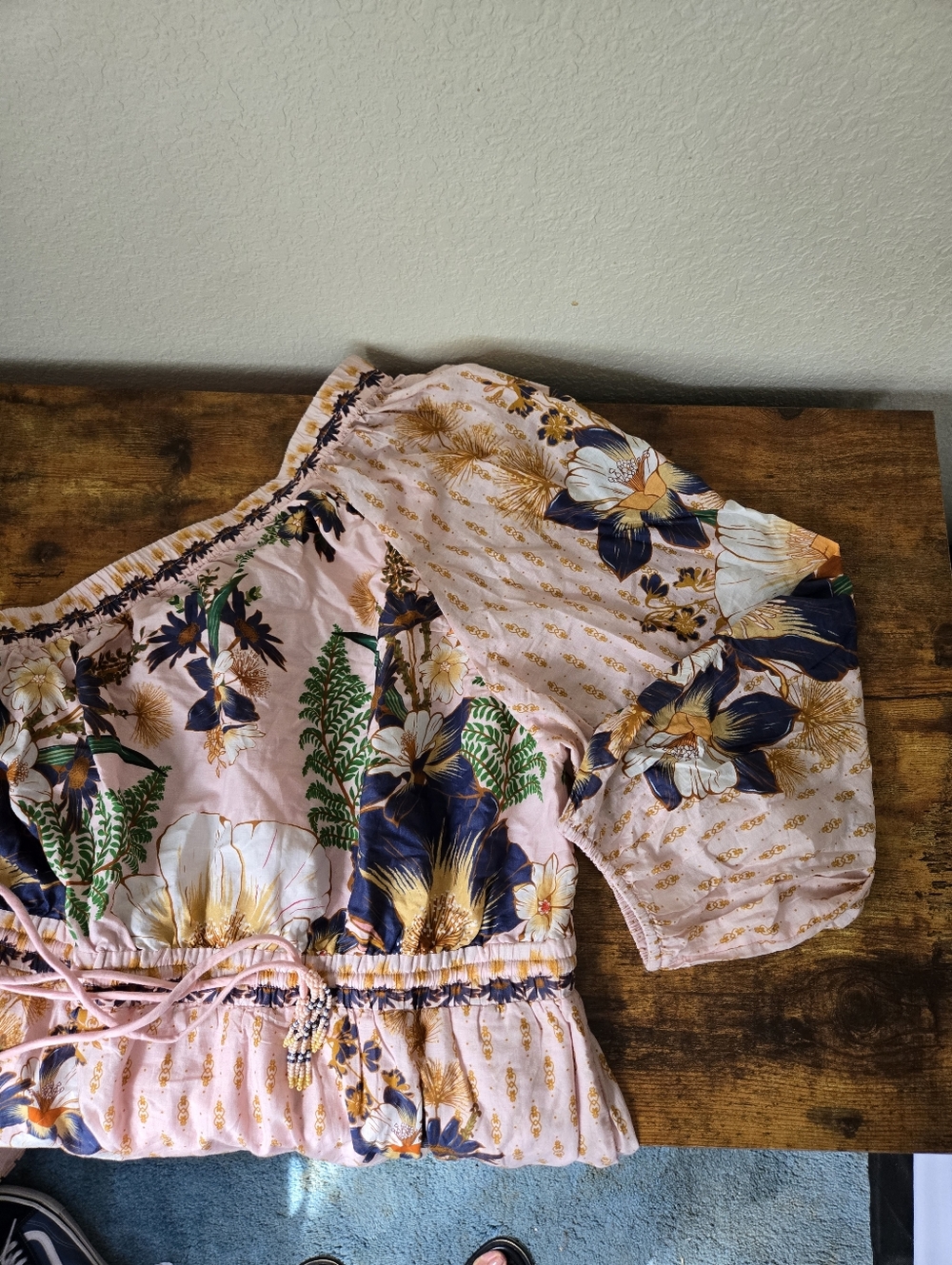 FARM Rio Peach Floral One-Shoulder Maxi Dress - Picture 4 of 8